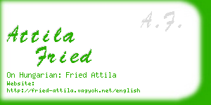 attila fried business card